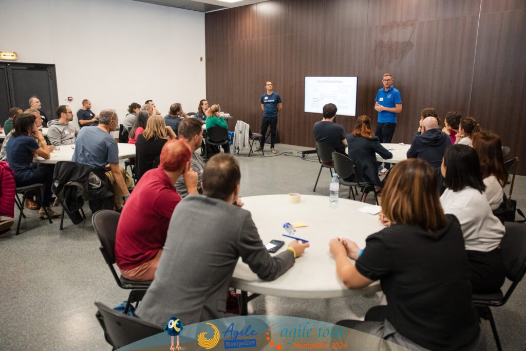 Lancement de l’atelier “Scrum Master et Coach Agile face à l’IA“ (source : Agile Tour Montpellier)