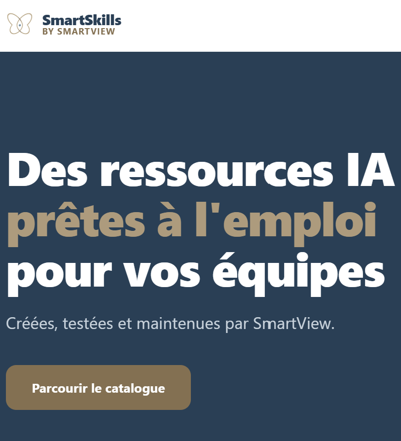 Des ressources IA prêtes à l'emploi pour vos équipes
Créées, testées et maintenues par SmartView.